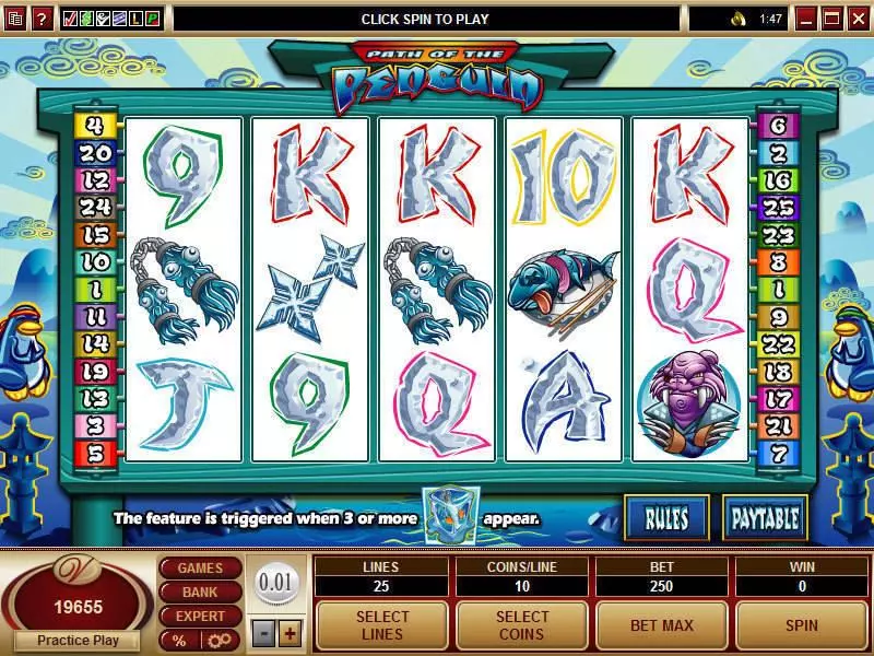 Path of the Penguin  Real Money Slot made by Microgaming - Main Screen Reels
