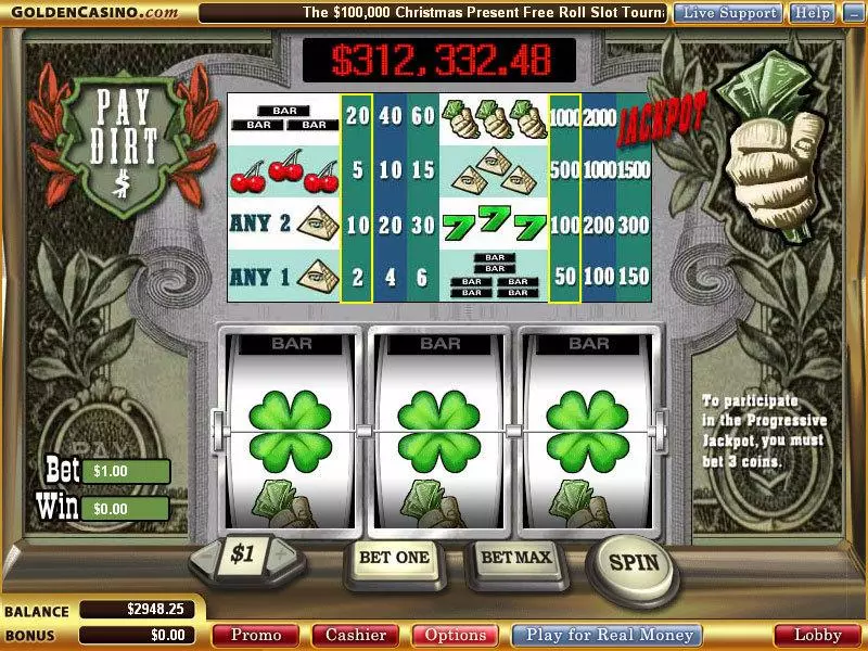 Pay Dirt  Real Money Slot made by WGS Technology - Main Screen Reels