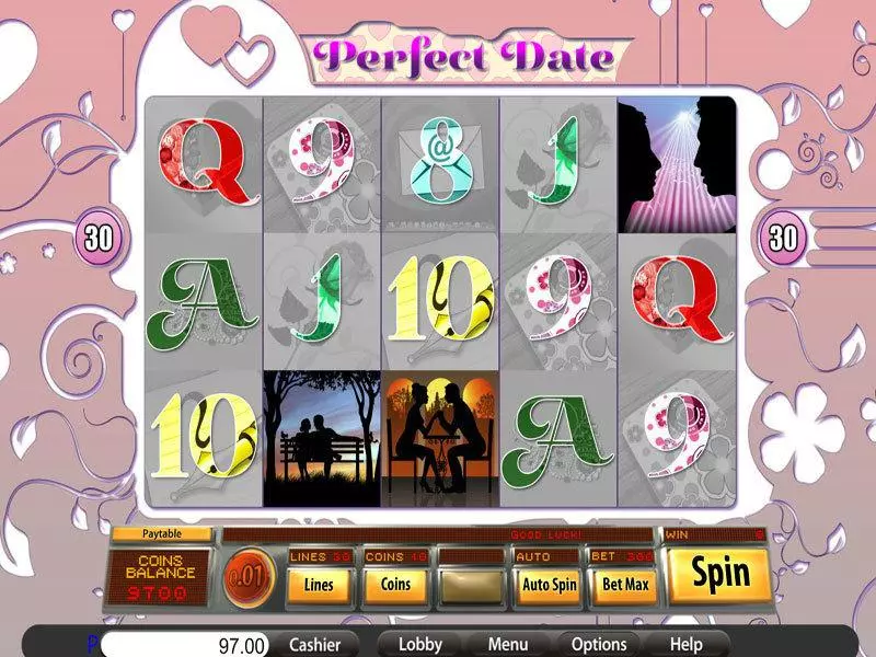 Perfect Date  Real Money Slot made by Saucify - Main Screen Reels