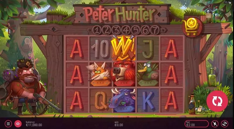 Peter Hunter  Real Money Slot made by Peter&Sons - Main Screen Reels