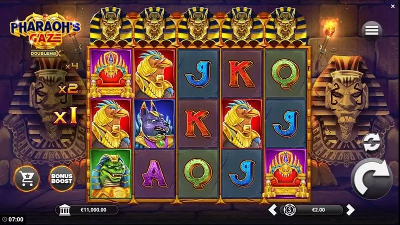 Pharaoh’s Gaze DoubleMax  Real Money Slot made by Bang Bang Games - Main Screen Reels