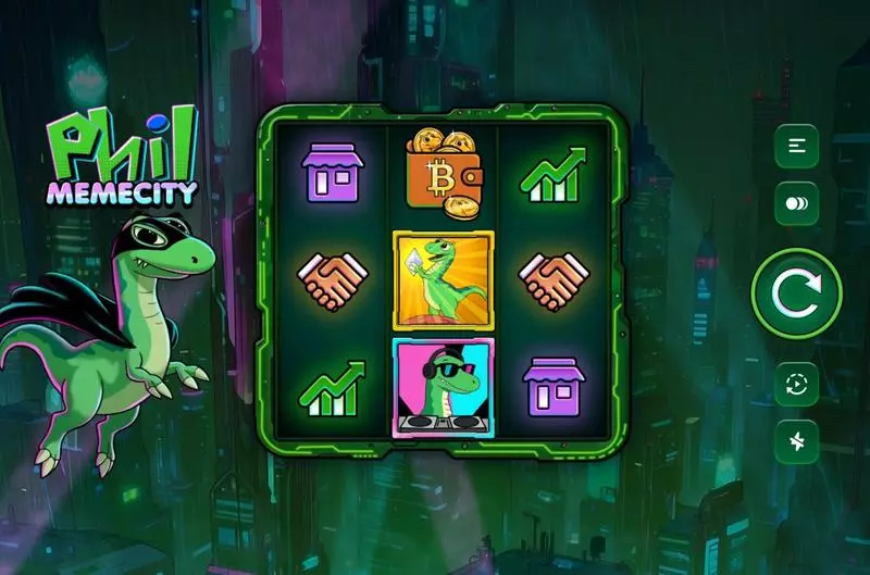 Phil Memecity  Real Money Slot made by TrueLab Games - Main Screen Reels