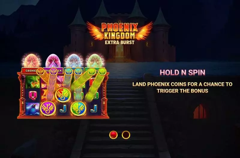 Phoenix Kingdom Extra Burst  Real Money Slot made by Wizard Games - Introduction Screen