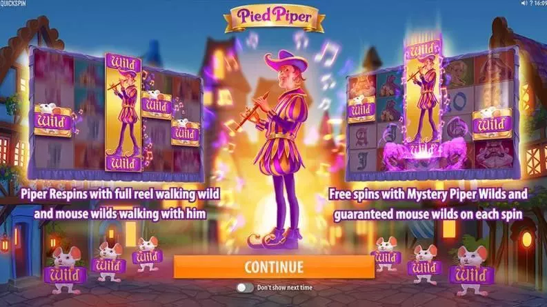 Pied Piper  Real Money Slot made by Quickspin - Info and Rules