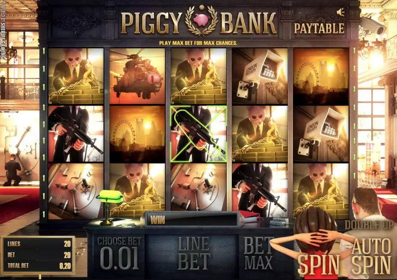 Piggy Bank  Real Money Slot made by Sheriff Gaming - Main Screen Reels