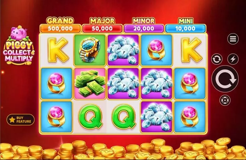Piggy Collect & Multiply  Real Money Slot made by Apparat Gaming - Main Screen Reels