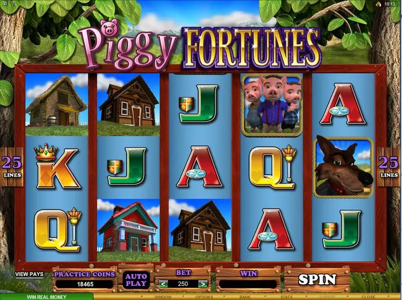 Piggy Fortunes  Real Money Slot made by Microgaming - Main Screen Reels