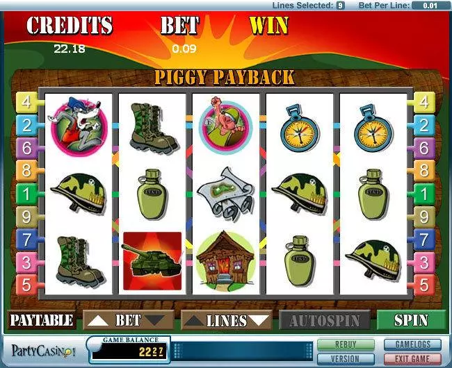 Piggy Payback  Real Money Slot made by bwin.party - Main Screen Reels
