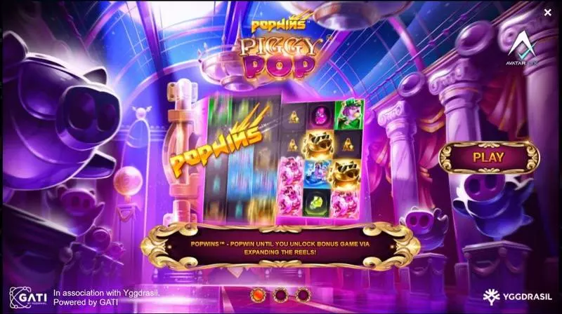 PiggyPop  Real Money Slot made by AvatarUX - Info and Rules
