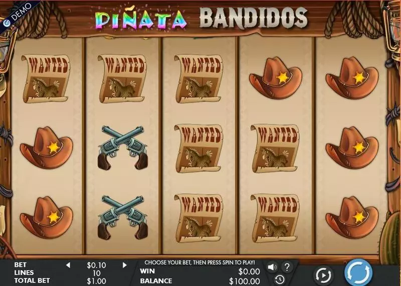 Pinata Bandidos  Real Money Slot made by Genesis - Main Screen Reels