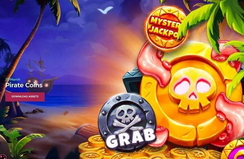 Pirate Coins  Real Money Slot made by Tom Horn Gaming - Introduction Screen