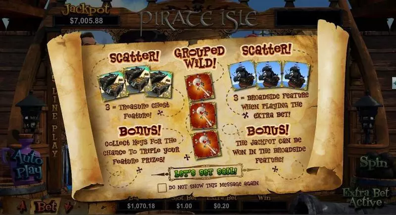 Pirate Isle - 3D  Real Money Slot made by RTG - Info and Rules