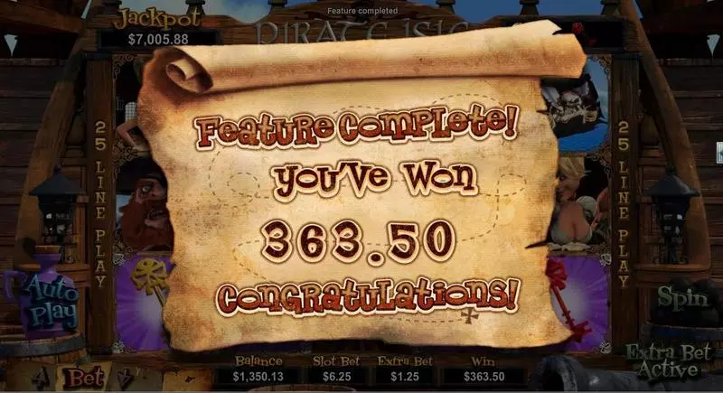 Pirate Isle - 3D  Real Money Slot made by RTG - Bonus 1