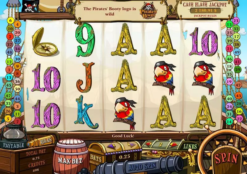 Pirates' Booty  Real Money Slot made by bwin.party - Main Screen Reels