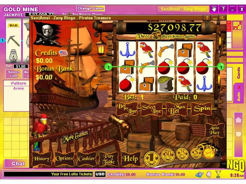 Pirate's Treasure  Real Money Slot made by Byworth - Main Screen Reels