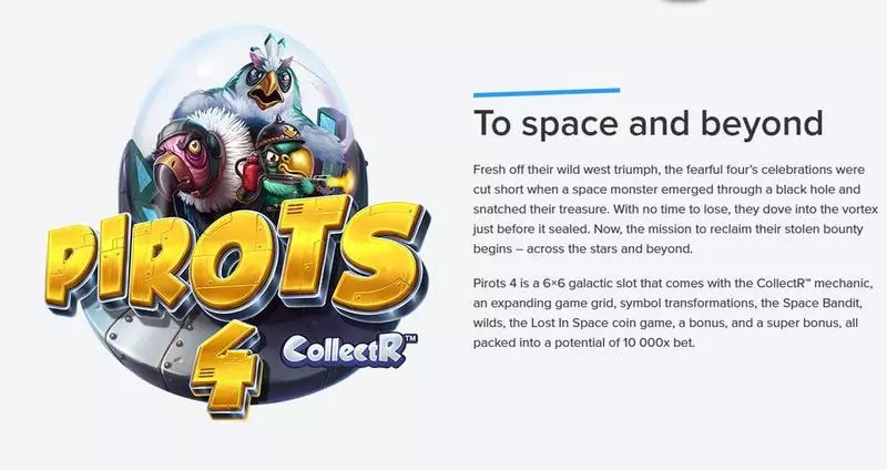 Pirots 4  Real Money Slot made by Elk Studios - Introduction Screen