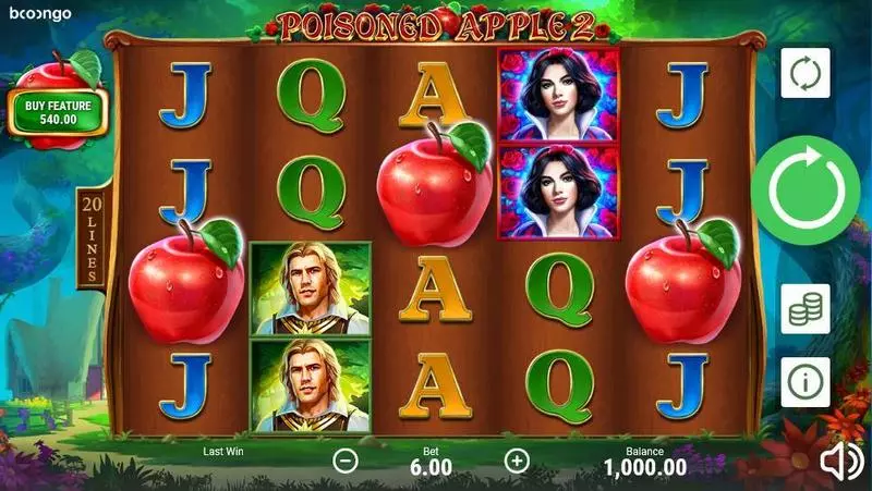 Poisoned Apple 2  Real Money Slot made by Booongo - Main Screen Reels
