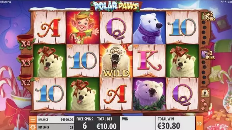 Polar Paws  Real Money Slot made by Quickspin - Main Screen Reels