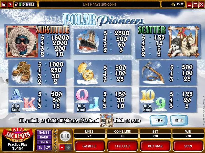 Polar Pioneers  Real Money Slot made by Microgaming - Info and Rules