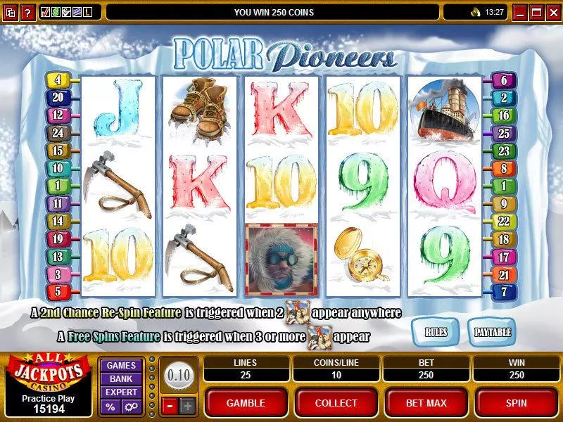 Polar Pioneers  Real Money Slot made by Microgaming - Main Screen Reels