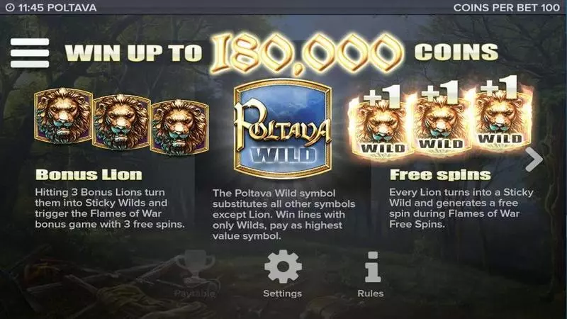 Poltava Flames of War   Real Money Slot made by Elk Studios - Info and Rules