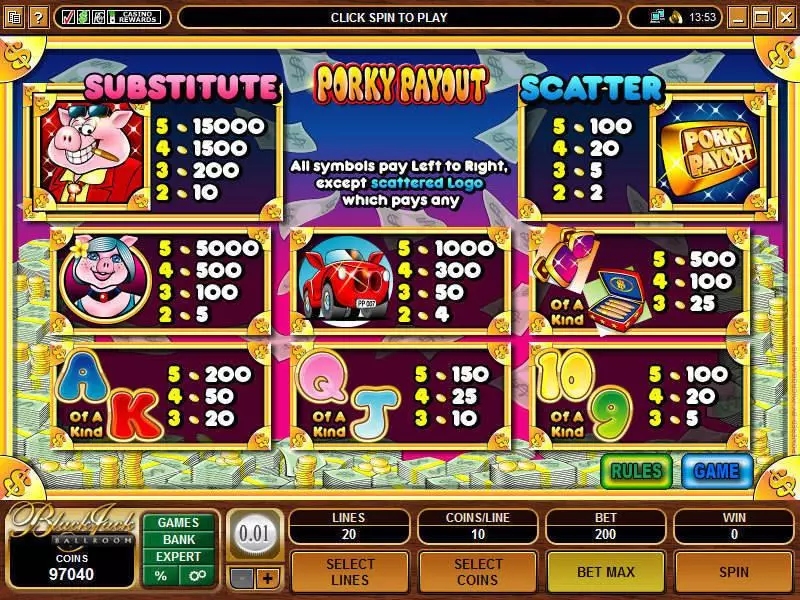 Porky Payout  Real Money Slot made by Microgaming - Info and Rules