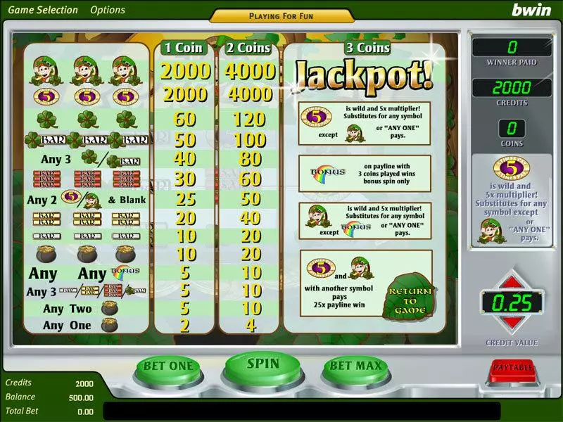 Pot O' Gold  Real Money Slot made by Amaya - Info and Rules