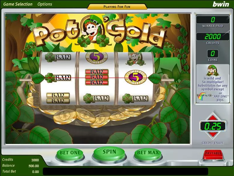 Pot O' Gold  Real Money Slot made by Amaya - Main Screen Reels
