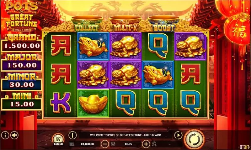 Pots of Great Fortune - Hold & Win  Real Money Slot made by BetSoft - 