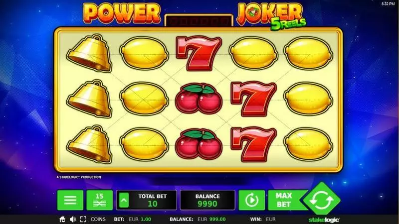 Power Joker  Real Money Slot made by StakeLogic - Main Screen Reels