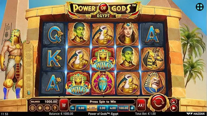 Power of Gods: Egypt  Real Money Slot made by Wazdan - Main Screen Reels
