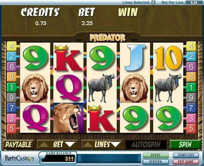 Predator  Real Money Slot made by bwin.party - Main Screen Reels
