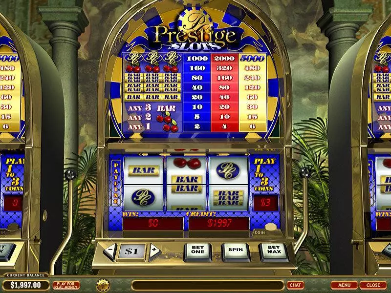 Prestige  Real Money Slot made by PlayTech - Main Screen Reels