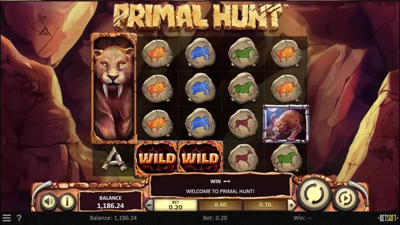Primal Hunt  Real Money Slot made by BetSoft - Main Screen Reels
