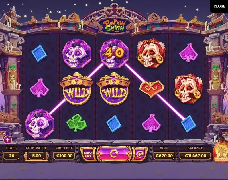 Pumpkin Smash  Real Money Slot made by Yggdrasil - Winning Screenshot