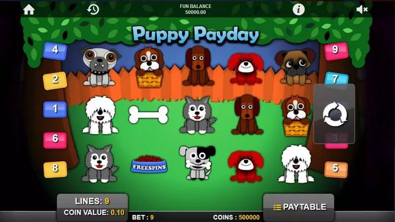 Puppy PayDay  Real Money Slot made by 1x2 Gaming - Main Screen Reels