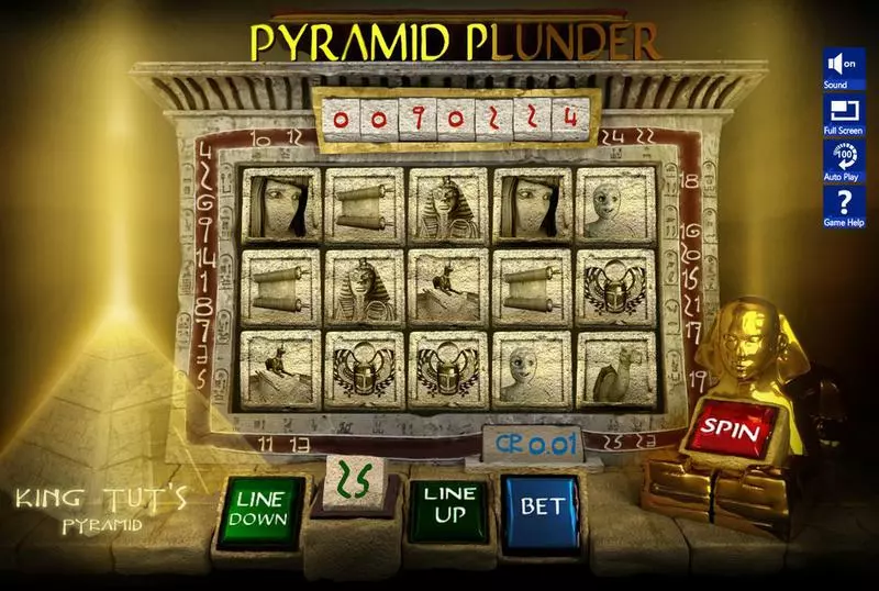 Pyramid Plunder  Real Money Slot made by Slotland Software - Main Screen Reels