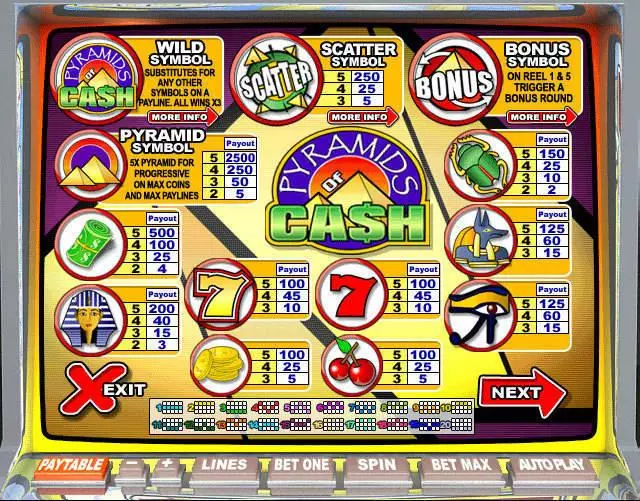 Pyramids of Cash  Real Money Slot made by Leap Frog - Info and Rules