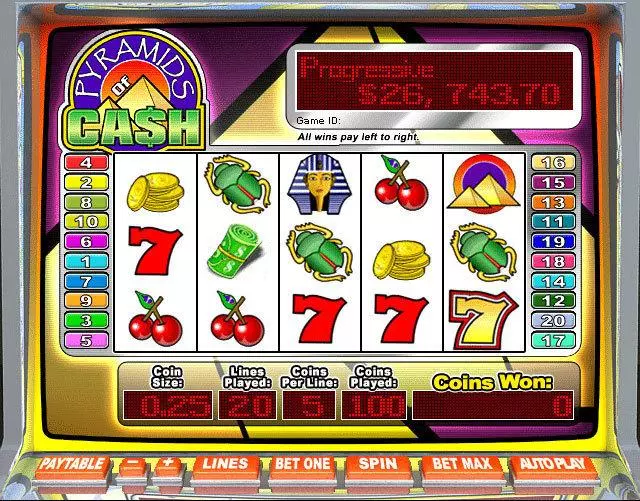 Pyramids of Cash  Real Money Slot made by Leap Frog - Main Screen Reels
