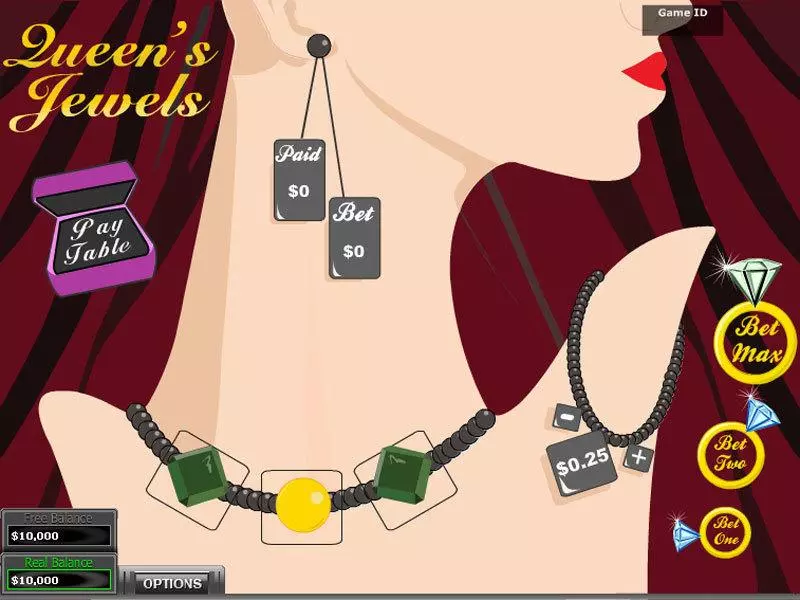 Queen Jewels  Real Money Slot made by DGS - Main Screen Reels