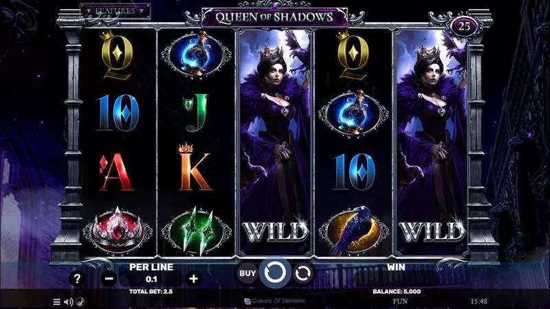 Queen Of Shadows  Real Money Slot made by Spinomenal - Main Screen Reels