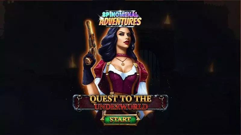 Quest To The Underworld  Real Money Slot made by Spinomenal - Introduction Screen