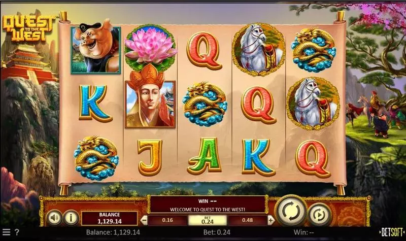 Quest to the West  Real Money Slot made by BetSoft - Main Screen Reels