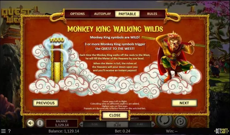 Quest to the West  Real Money Slot made by BetSoft - Bonus 1