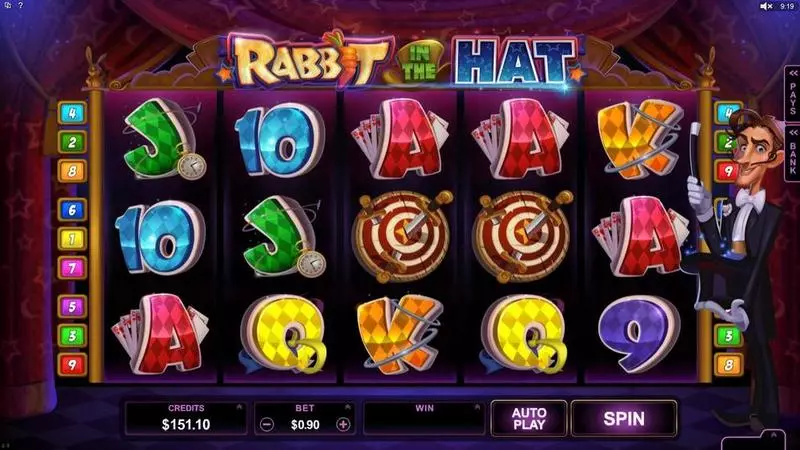 Rabbit in the Hat  Real Money Slot made by Microgaming - Main Screen Reels
