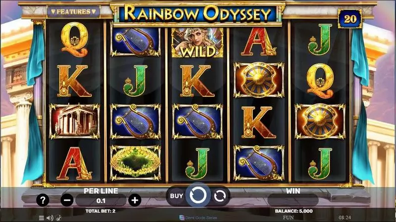 Rainbow Odyssey  Real Money Slot made by Spinomenal - Main Screen Reels