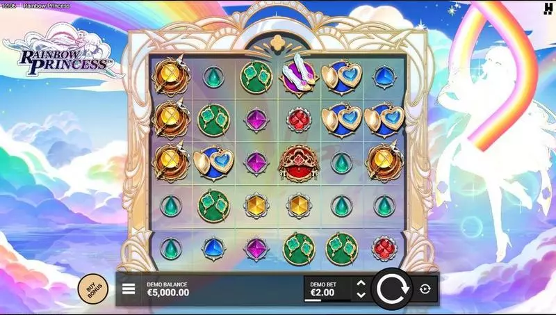 Rainbow Princess  Real Money Slot made by Hacksaw Gaming - Main Screen Reels
