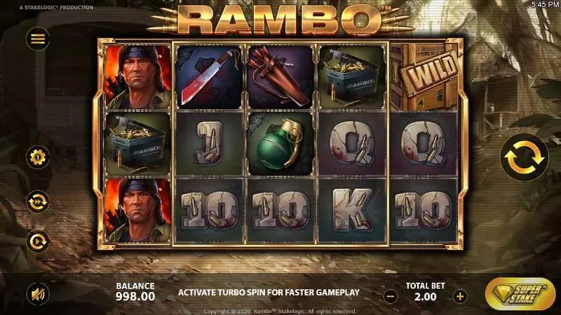Rambo  Real Money Slot made by StakeLogic - Main Screen Reels