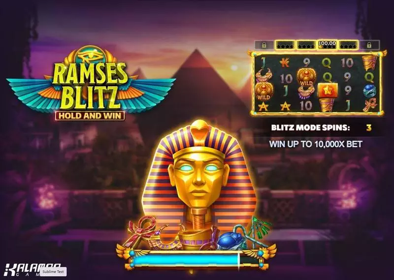 Ramses Blitz Hold and Win  Real Money Slot made by Kalamba Games - Introduction Screen