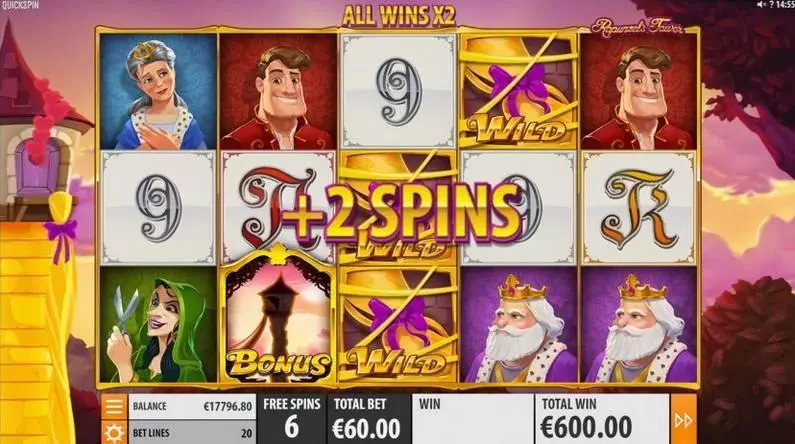 Rapunzel's Tower Makeover   Real Money Slot made by Quickspin - Bonus 2